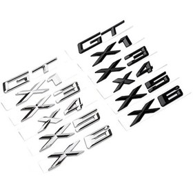 Resim X3 Parlak Siyah-3d Araba Harfleri Gövde Rozeti Etiket Bmw X1 E84 F48 X3 E83 G01 F25 X4 F26 G02 X5 E53 F15 E70 X6 E71 F1 