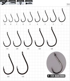 Resim Sasame Chinu Ringed F-724 Serisi Olta İğnesi Standart-1 Standart 