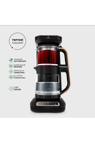 Resim Karaca Çaysever Robotea Pro 4 in 1 Konuşan Otomatik Cam Çay Makinesi Su Isıtıcı 2500W 