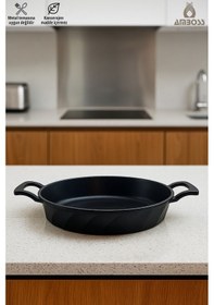 Resim Vento Yanmaz Yapışmaz Titanyum Kaplama Sahan Omlet Tava 18 Cm Siyah 