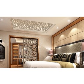 Resim Liar Dekor Liar Ahşap Seperatör (Paravan) - KSP-47 - (10 mm) - (69 cm x 139 cm) - (Ham) 