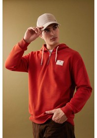 Resim DeFacto Oversize Geniş Kalıp Kapüşonlu Sırt Baskılı Sweatshirt B4803AX24SPOG165 