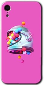 Resim MRCİLETİSİMmrc-159009 Uzay Başlığı Kılıf HD Desen Baskılı Arka Kapak + Temperli Cam iPhone XR ile uyumlu 