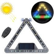 Resim Wondernest Uyarı Üçgen Strobe Sones Solar Şarj Renkli Ranger Levhası Işık Işık Işık Araba Acil Vr Renkli Işık 