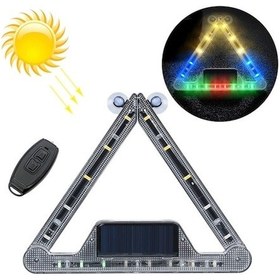 Resim Wondernest Uyarı Üçgen Strobe Sones Solar Şarj Renkli Ranger Levhası Işık Işık Işık Araba Acil Vr Renkli Işık 