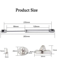 Resim Htm Yapı Kalite Dolap Gazlı Kapak Makas Piston (4'lü Set) Frenli 100N 