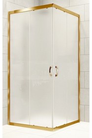 Resim Durul Duşakabin Kare Altın 5mm Buzlu Cam Yükseklik 190cm 