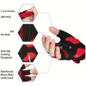 Resim Userfriendly11 Rooruns Yarım Parmak Bisiklet Eldiveni Nefes Alabilir Kaymaz Tutma Pembe S 