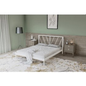 Resim Metalia Gm 227 Gözde Dublex Metal Karyola Beyaz 140X190 