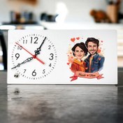 Resim Çiftlere Özel Efsane Aşkımız Karikatürlü Masa Saati 