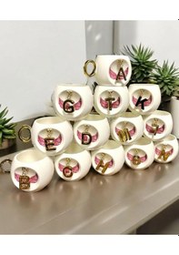 Resim Royking Letter Porselen B Harf Kupa 300 Ml Cmt 011 Pembe 