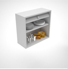 Resim Nesse Stor Tezgah Üstü Kapaklı Ekmeklik Ve Çok Amaçlı Dolap 