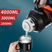 Resim 4000ml/3000ml/2300ml Paslanmaz Çelik Yalıtımlı Su Şişesi Katlanabilir Saplı - Sızdırmaz, BPA İçermez, Yürüyüş, Tırmanma, Plaj Seyahati için Büyük Kapasite, İçecekleri Sıcak veya Soğuk Tutuyor, Dayanıklı 304 Paslanmaz Çelik, Taşıması ve Dökmesi Kolay 
