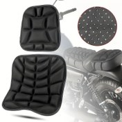 Resim 2 adet 3D Konfor Jel Koltuk Yastığı - Koltuklar için Motosiklet Uygun Saddle, Nefes Alabilir ve Şok Emici, Dağ Bisikletleri için Evrensel Uygunluk, Gelişmiş Jel Ped ile Altıgen Desen ile Geliştirilmiş Hava Akışı, Siyah, Dağ Bisikleti Aksesuarları, Hava Akışı Geliştiren Tasarım, Dayanıklı Konfor Malzemesi 