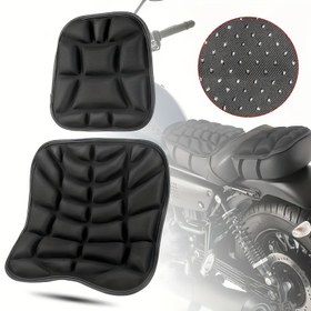 Resim 2 Adet Motosiklet Koltuk Yastıkları, Büyük ve Küçük, Şok Emici, Hava Koşullarına Dayanıklı, Nefes Alabilir, UV Karşıtı, Sokak Bisikleti Hava Yastığı, Uzun Yolculuklar, Yaz Maceraları ve Tatil Seyahatleri için Mükemmel 