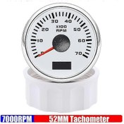 Resim 52mm Su Geçirmez Takometre 3k-8k Rpm Kırmızı Işık Evrensel Uyumlu Benzin/dizel Araç Göstergesi 7000 Rpm Ws. 