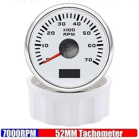 Resim 52mm Su Geçirmez Takometre 3k-8k Rpm Kırmızı Işık Evrensel Uyumlu Benzin/dizel Araç Göstergesi 7000 Rpm Ws. 