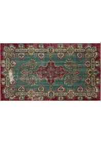 Resim El Dokuma Vintage Eskitme Halı 170 X 265 Cm 9256 