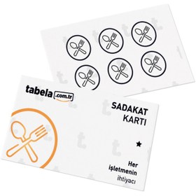 Resim Müşteri Sadakat Kartı - 500 / 300 gr. 1. Hamur (Renkli Baskı) / Çift Yön 