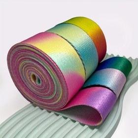 Resim 274.32 cm x 3.81 cm Gökkuşağı Gradyan Kurdele - Çift Taraflı, Yüksek Mukavemetli Polyester İpek, Canlı Makaron Renkleri (Pembe'den Mavi'ye, Sarıdan Yeşile) DIY El Sanatları, Giyim, Yorgan ve Aksesuarlar için - Tasarımcı Seçilmiş, HD Renk Baskısı, Yumuşak ve Esnek Dokulu, El Sanatları için Kurdele 