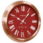 Resim Time Gold Bakır Renkli Metal Çerçeveli Salon Ofis Duvar Saati 34 Cm 