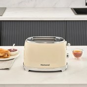 Resim Homend Vintage Breadfast 1527H 2 Dilim Kapasiteli Ekmek Kızartma Makinesi Krem 