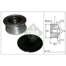 Resim Ina 535008410 Alternator Kasnagı Mercedes W211 W212 W221 C219 W164 X164 W251 W463 A6421500860 