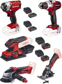 Resim Einhell TE-CI 18/1 Vidalama + TE-CD 18'li Matkap Vidalama + TC-OS 18/187 Zımpara + TE-AG 18 TE-CS Li Ion Akülü Vidalamalar 2729087 