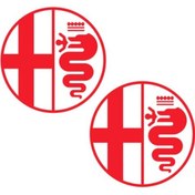 Resim Yarımada Bahçe YB Alfa Romeo Otomobil Yan Kapı Logo Sticker Etiket Modeli 