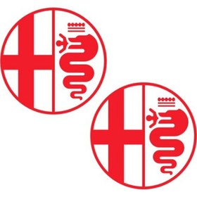 Resim Yarımada Bahçe YB Alfa Romeo Otomobil Yan Kapı Logo Sticker Etiket Modeli 