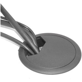 Resim Sones 20 Adet Abs Plastik Yuvarlak Kablo Kutusu Bilgisayar Masası Kablo Deliği Kapağı, Özellikler: 53mm Siyah 