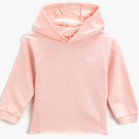 Resim Kız Bebek Kapüşonlu Sweatshirt Pamuklu 