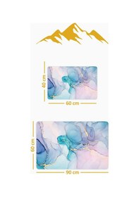 Resim Yıkanabilir Kaymaz Tabanlı Modern Desenli 2'li Banyo Paspas Takımı Bps0022 Renkli 