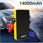 Resim ALLY SUİTU 14000mAh Jump Starter Akü Takviye Seti (Powerbank + Led Lamba) SİYAH 