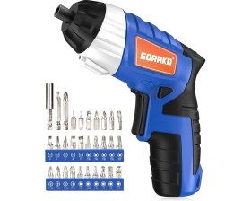 Resim Misda Store Akülü Tornavida Küçük 6 Nm Maks Tork Akülü Tornavida 1,3 Ah 3,6 V 30 Aksesuar Parçası ile LED Işık ve Arka El Feneri Ev Kullanımı Için Ev Aletleri 