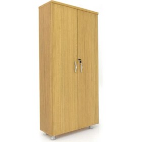 Resim Elizza Büyük Boy Tam Kapak Kitaplık Dosya Dolabı Teak - 80X38X188 