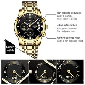 Resim Besthome1 Nıbosı 2353 Erkek Saat, Gümüş-siyah-çelik Kuvars, Çok Renkli Çok Renkli 