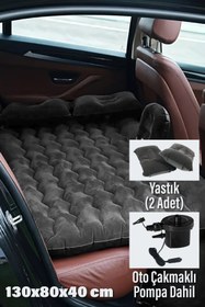 Resim Black Island Araç Içi Şişme Yatak - Oto Arka Koltuk Yatağı Yastık Dahil Set Pompa (oto Çakmaklık Girişli ) 