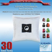 Resim Arçelik S:4016-4018-4018Y-4212-4230-4960-4961-4962-4964-6260-6360C-7100-7105 -7210 TOZ TORBASI 30 Ad 200120 