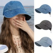 Resim Kadınlar için Vintage Beyzbol Şapkası, Bağcıklı Denim Balıkçı Şapkası, Dış Mekan Şapkası, Balıkçı Şapkası Hafif, Koşu, Tenis ve Golf Şapkası, Kadınlar ve Kızlar için 