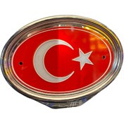 Resim 4D HAN ETİKET TÜRK BAYRAĞI VEGU KROM ÇERÇEVELİ 