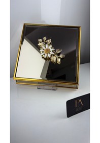 Resim Aynalı Kutu Gondol Şekerlik Sunumluk Söz Nişan Kız İsteme Çikolatalık Dekoratif Obje Biblo Süs Eşya 47 Gold 