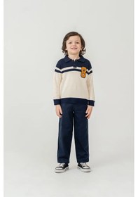 Resim Harby Kids Erkek Triko Üst Ve Pantolonlu İkili Takım 3-10 Yaş -148550 - Lacivert Lacivert 