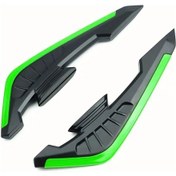 Resim Cloudstore Yeşil 2 Adet Motorcycle Spoiler Kanat Seti - Bobber Touring & Dirt Bike İçin Dayanıklı Siyah Turuncu Kanatçık 