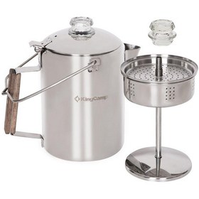 Resim Kingcamp Percolator Coffee Pot Çelik Kahve Demleme Seti Gümüş 