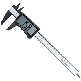 Resim 150mm Dijital Kumpas - 3 Düğmeli Geniş Ekran Kalınlık Ölçer - Kutulu + Yedek Pil 