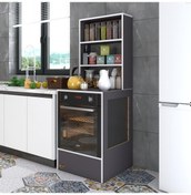 Resim Kenzlife ankastre fırın dolabı nevgece gri 165*60*56 mutfak eko düz 