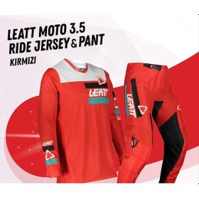 Resim Leatt Moto 3.5 Ride Jersey Pantolon Takım Kırmızı 