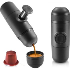Resim Taşınabilir Manuel Espresso Makinesi 70 ml Kapsüllü Kahve Keyfi 