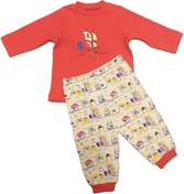 Resim Minik Korsan Temalı Baskılı Organik Erkek Bebek Kırmızı 2'li Pijama Takımı 